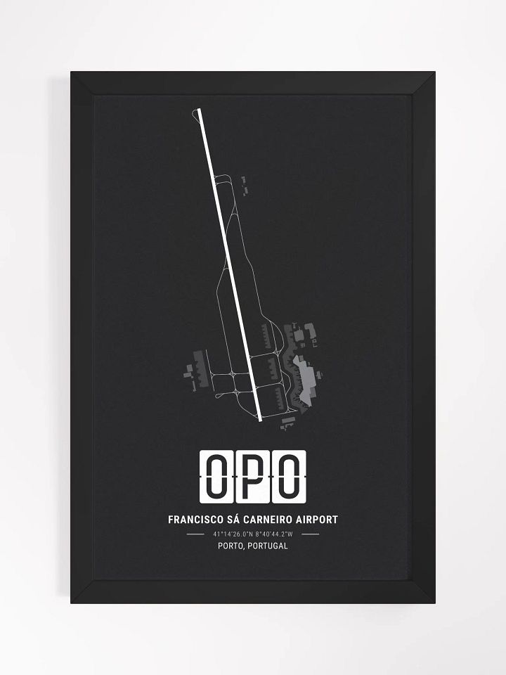 Framed Airport OPO Premium Map On Matt Paper product image (1)