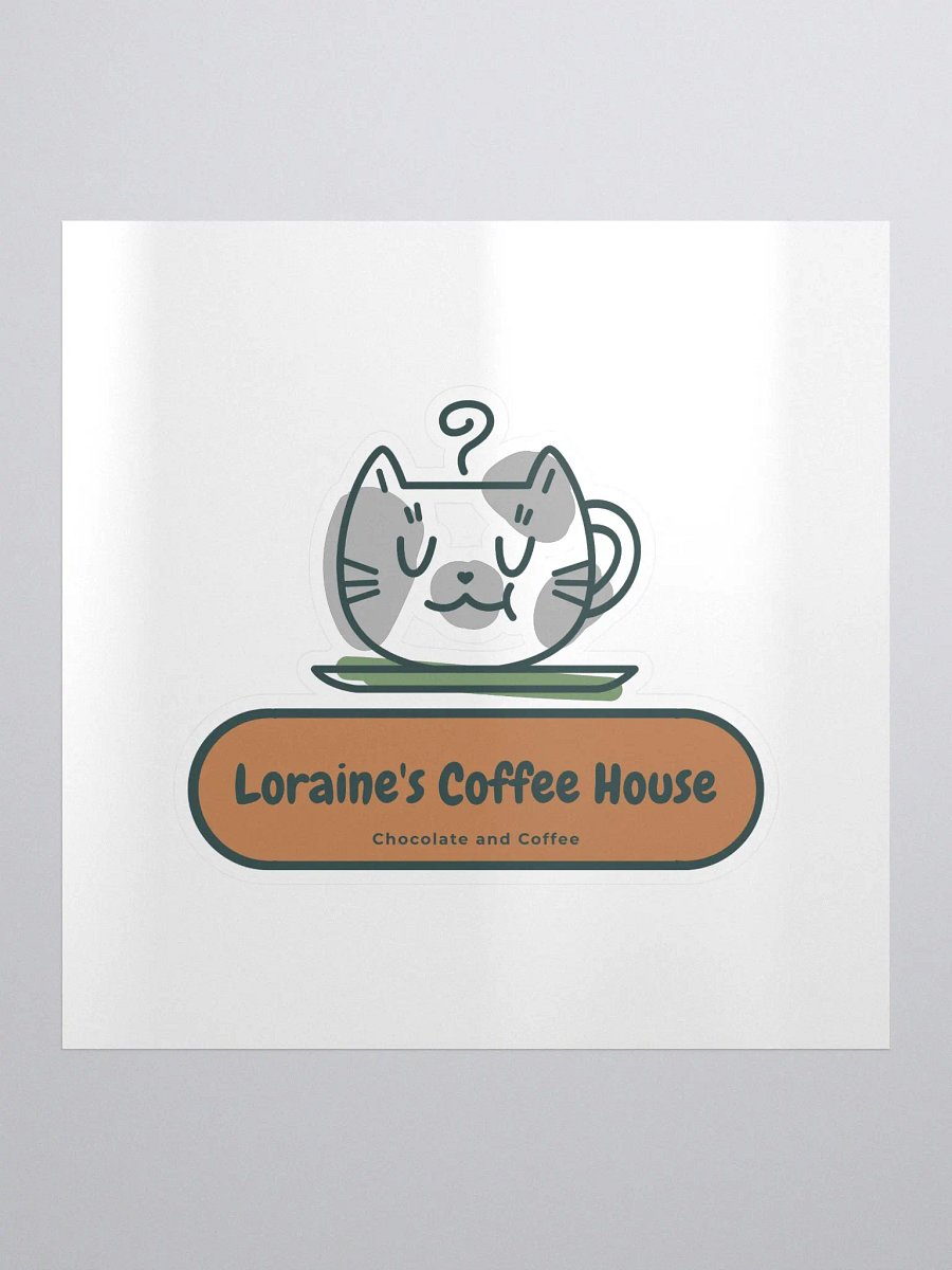 Loraine's Kitty Coffee Small Sticker product image (1)