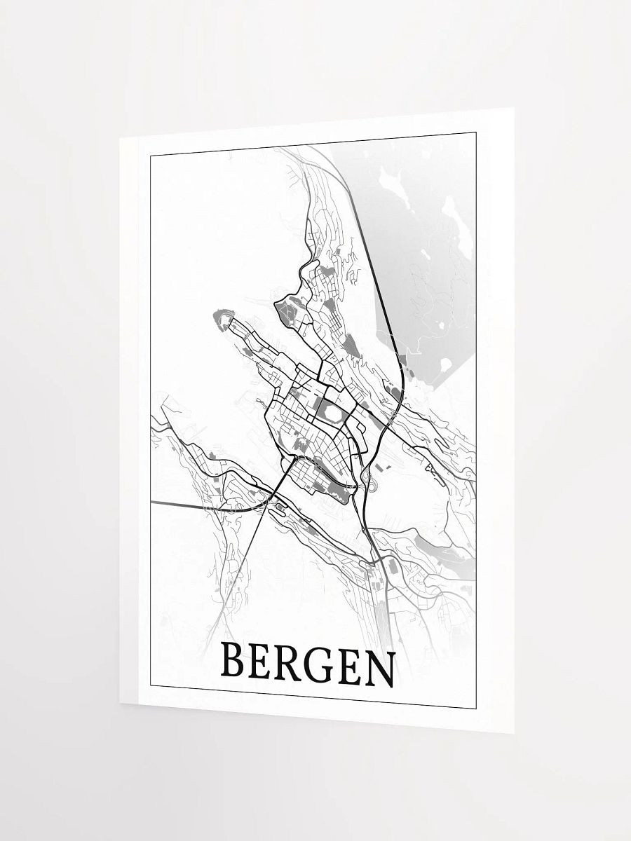 Bergen, Norway, city map print product image (6)
