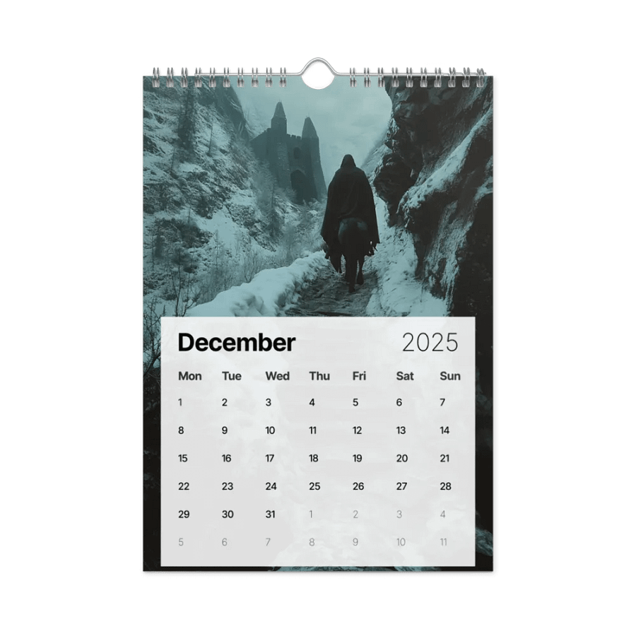 Dark Rider Wall Calendar (2025) by Allcolor product image (6)