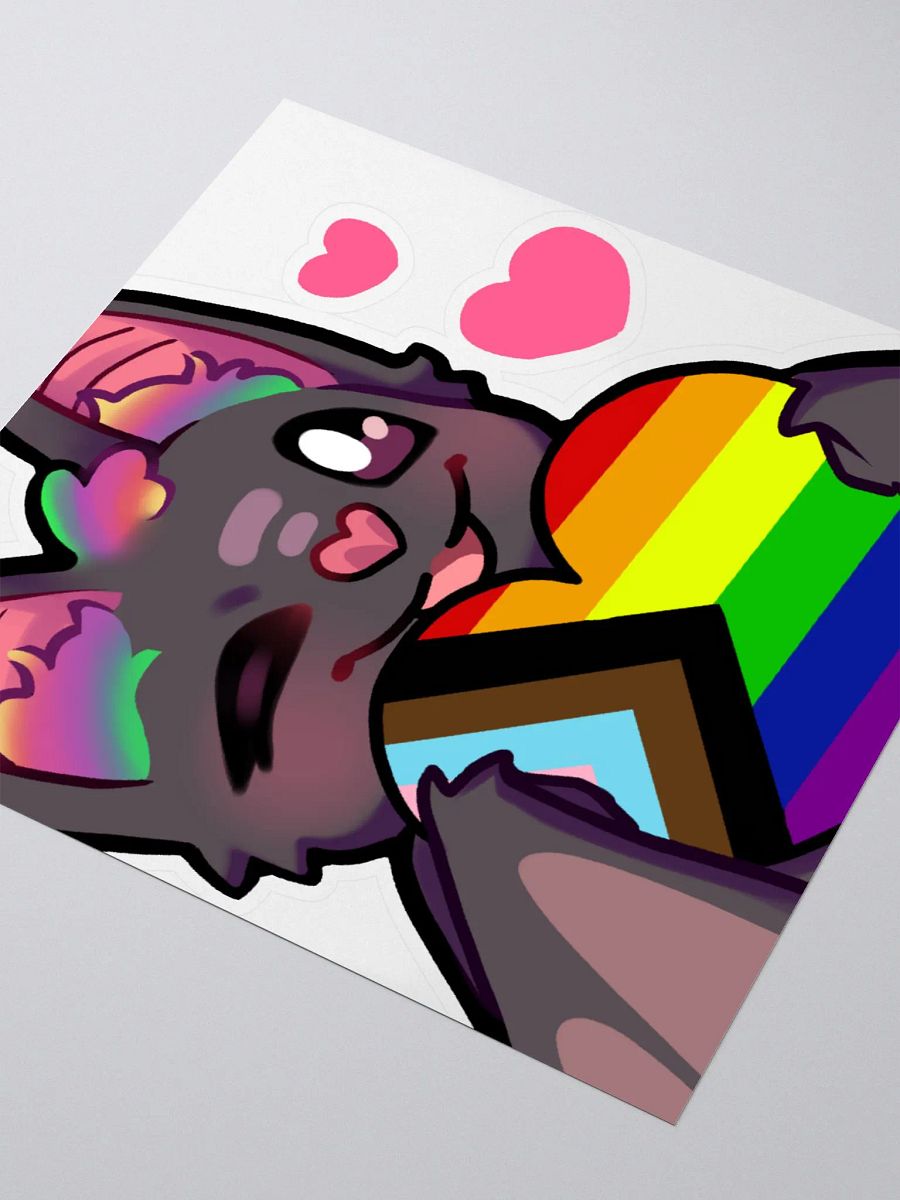 Zwill Pride Heart Bat Sticker product image (3)