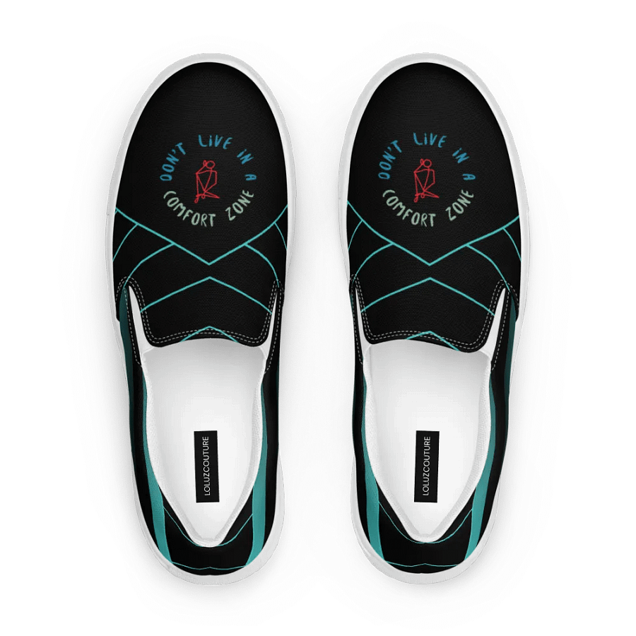 'Don't Live in a Comfort Zone' Men's Slip-On Canvas Shoes product image (9)
