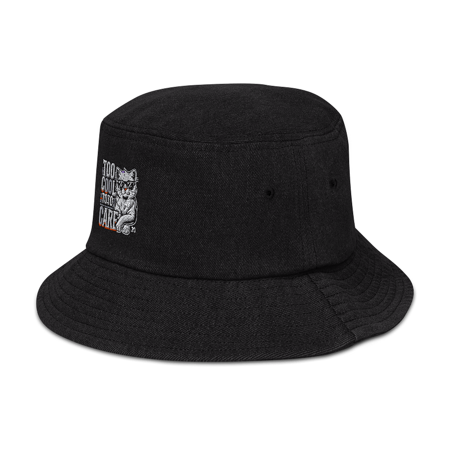 Cool Cat Attitude Denim Bucket Hat product image (6)