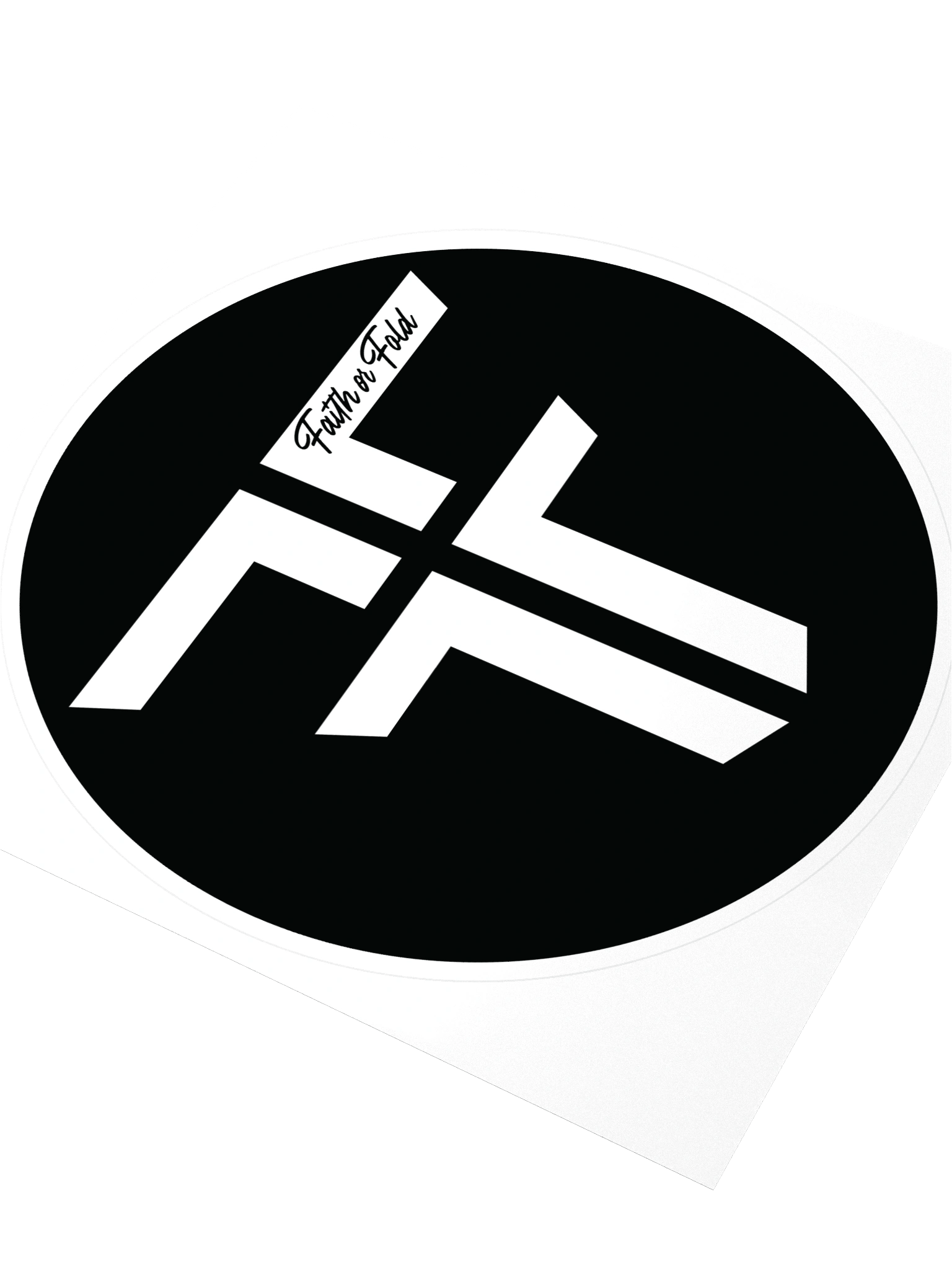 Faith or Fold Logo Sticker product image (3)