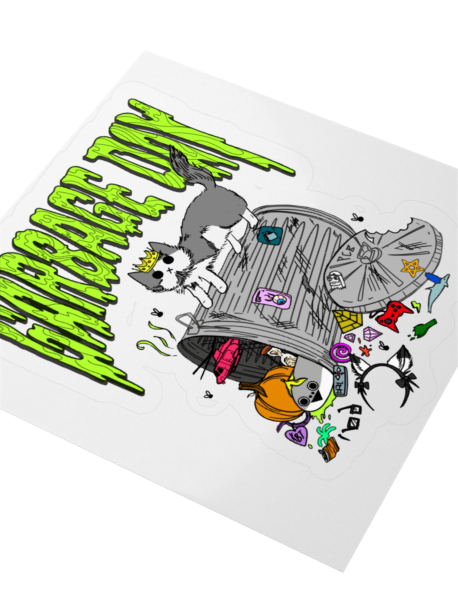 garbage day kisscut sticker product image (9)
