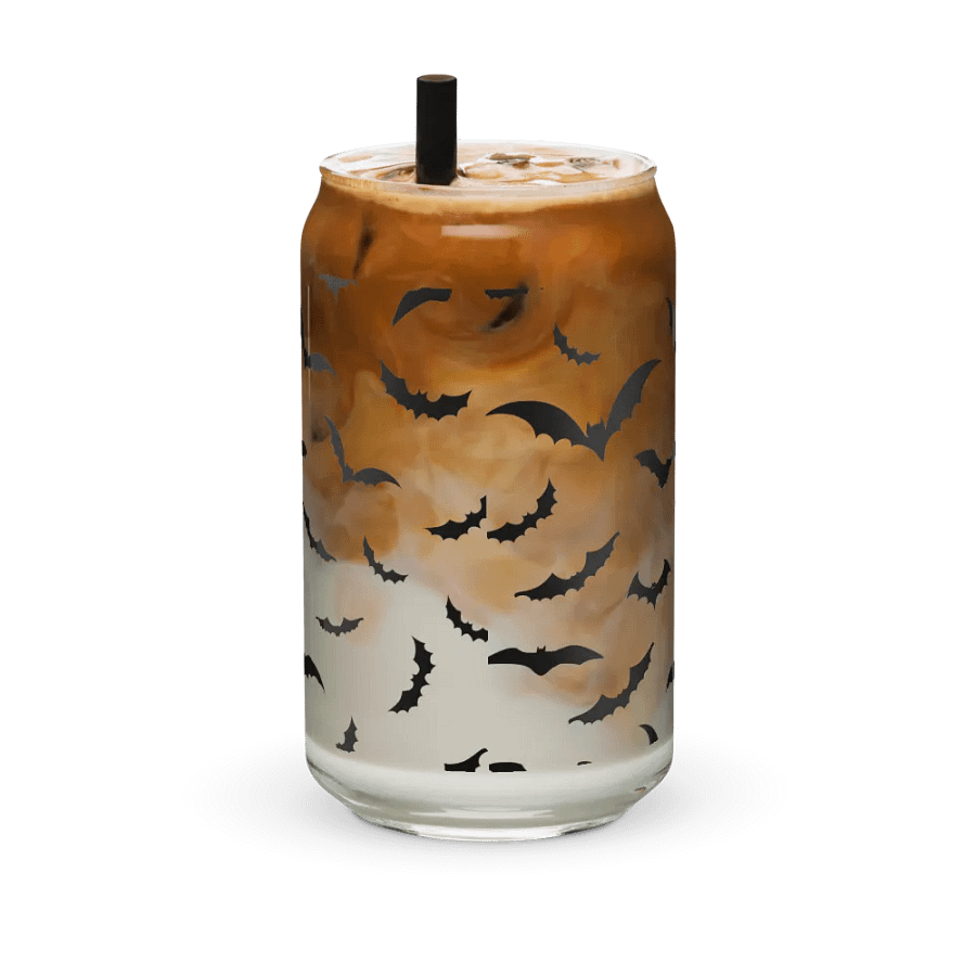 Halloween Bat Print Glass Cup product image (41)