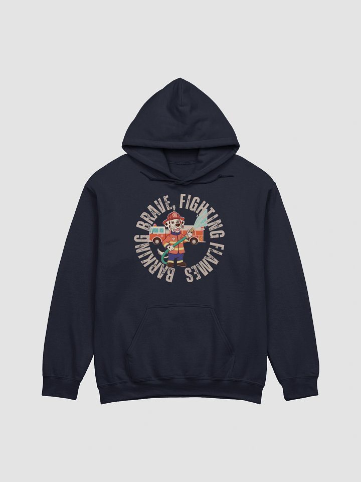 barking brave fighting flames unisex hoodie product image (2)