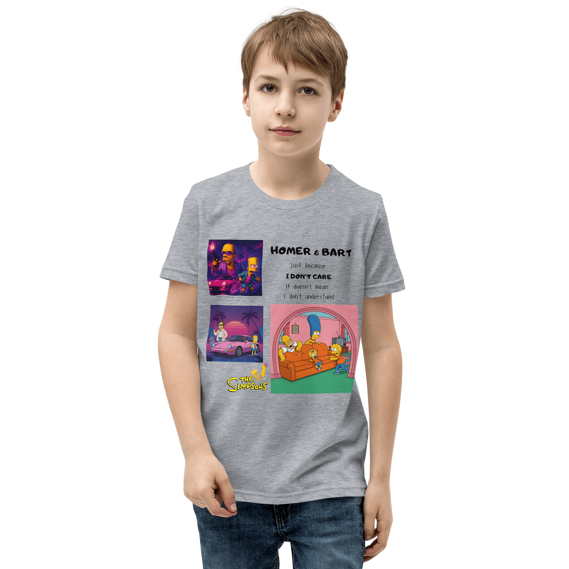 Youth Short Sleeve T-Shirt Homer & Bart product image (1)