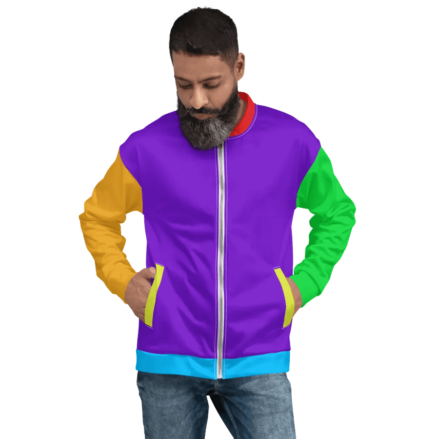 Color Block Bomber Jacket product image (6)