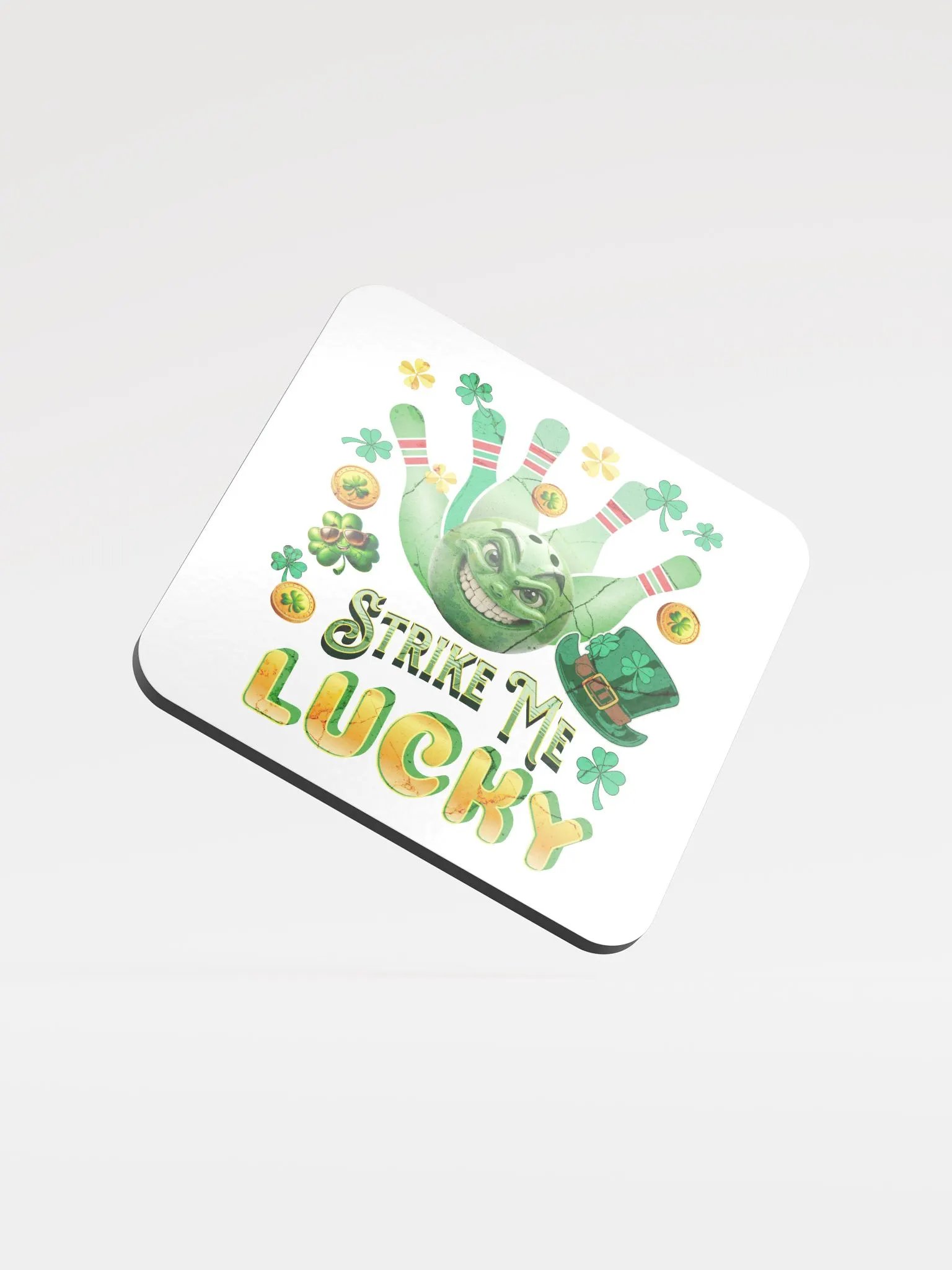 Strike Me Lucky Bowling Cork Coaster Set product image (2)