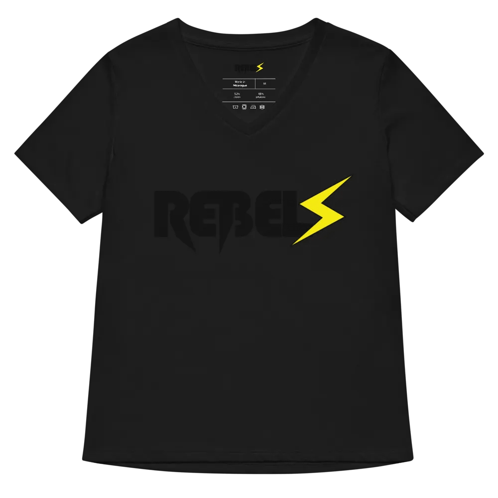 Woman's V Neck | Black | Black/Yellow product image (6)