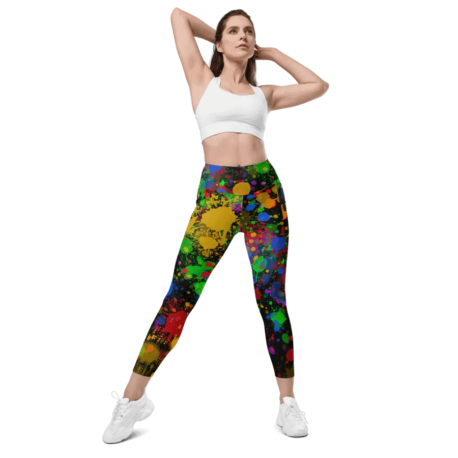 JokersVibe Graffiti Style Leggings with Pockets product image (5)