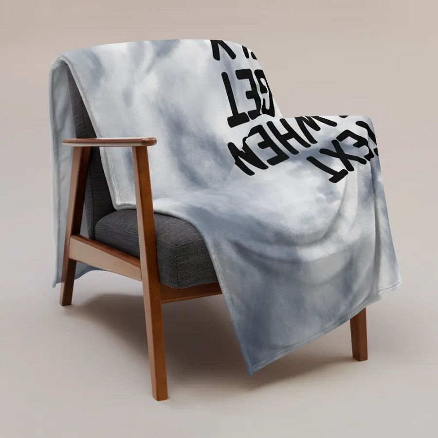 Throw Blanket 🩶 Text me when you get lonely (153 × 203 cm) product image (3)
