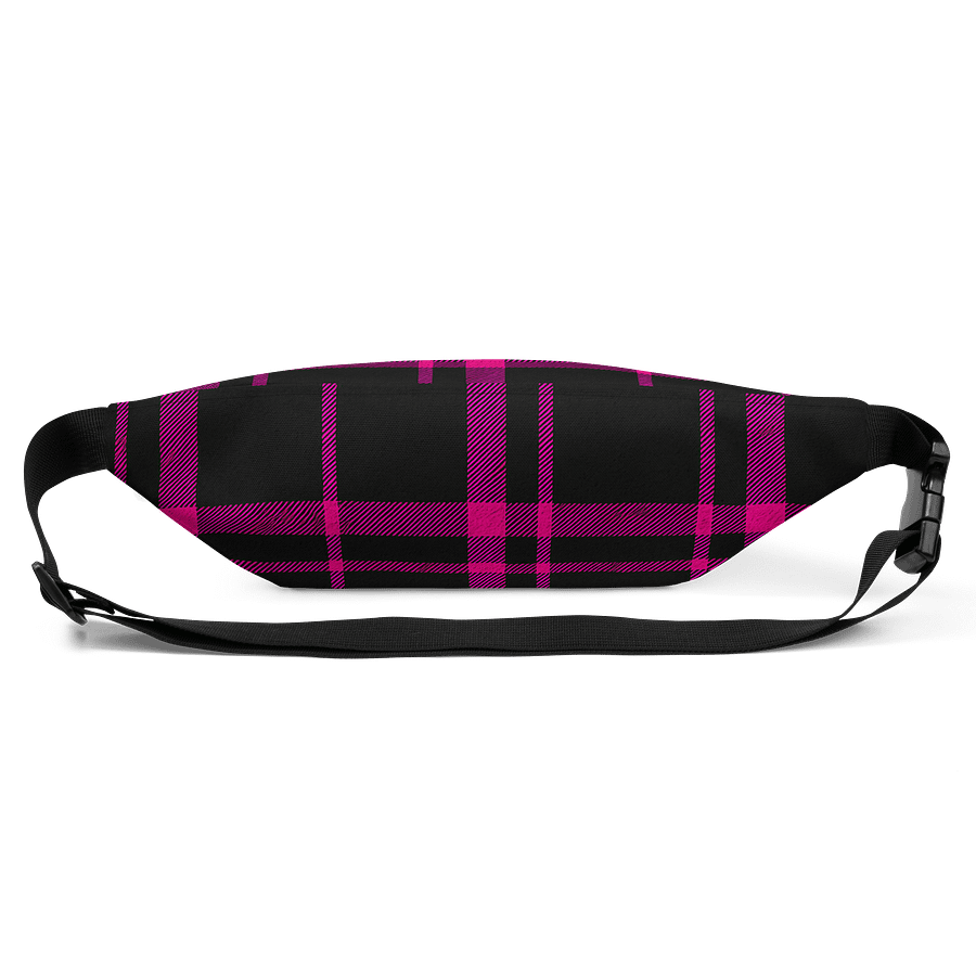 Black and Pink Plaid Fanny Pack (Waist Bag) product image (3)