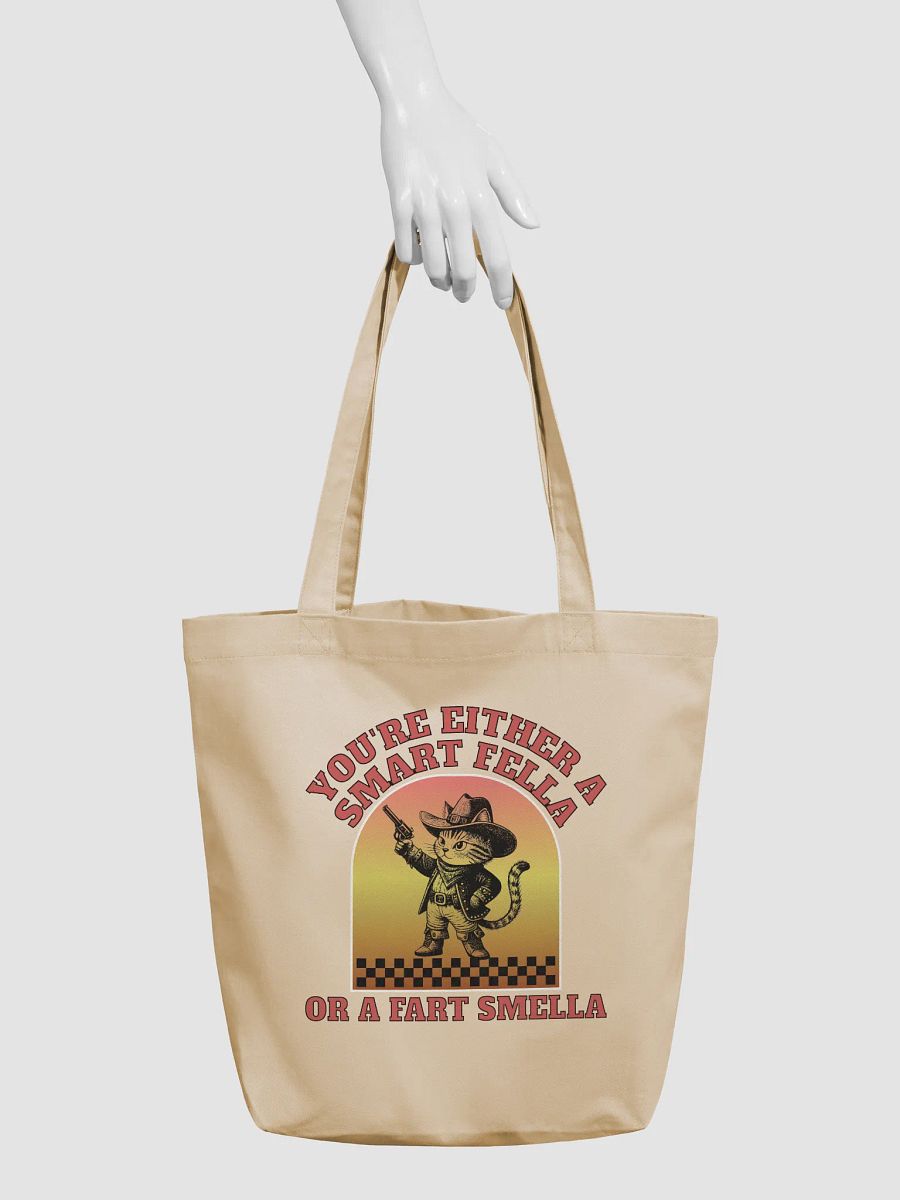 Youre Either A Smart Fella Or A Fart Smella Cat Wild West Eco Tote product image (6)