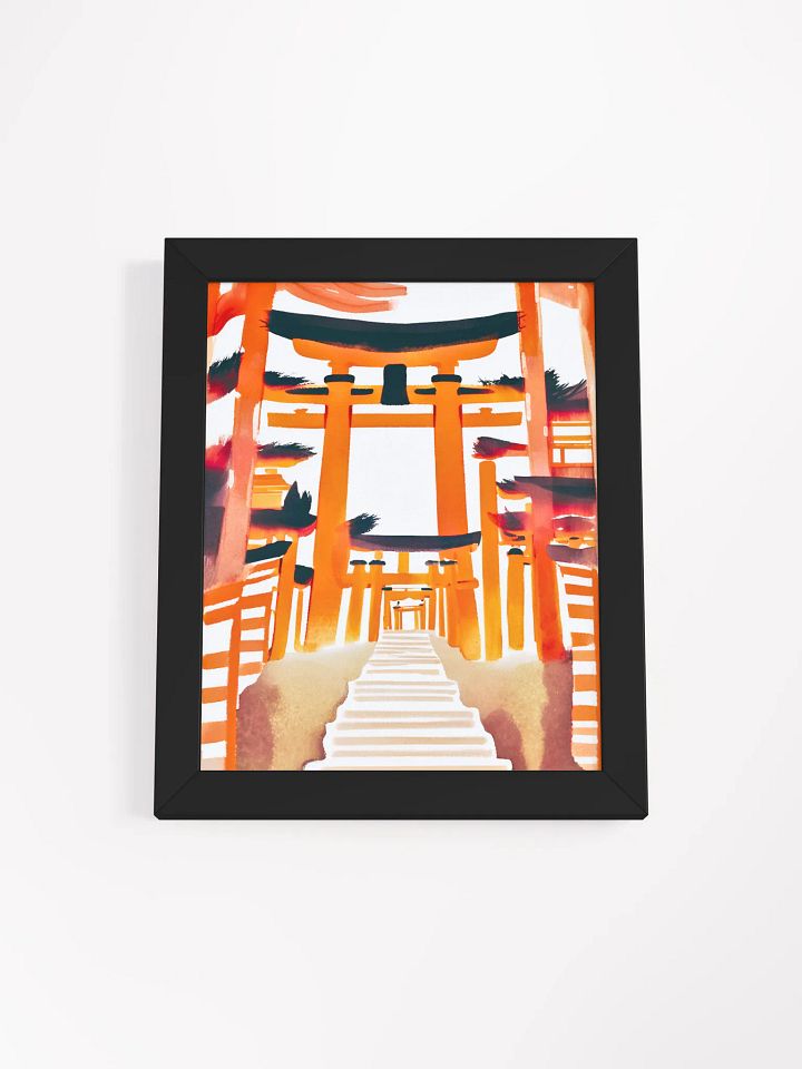 Tranquil Torii Gates: Framed Watercolor Poster product image (3)