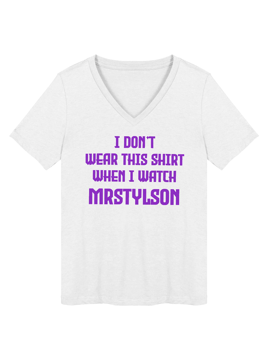 I Don't Wear This Women's V-Neck (Purple Text) product image (53)
