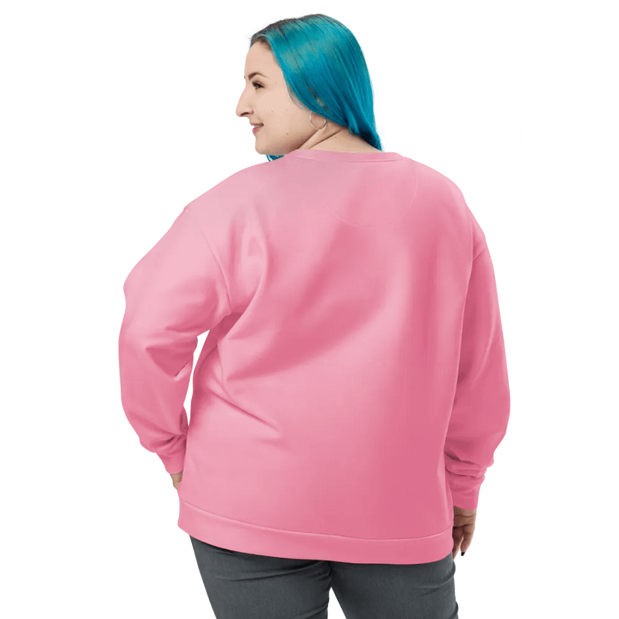 Plain Bubblegum Pink Soft Summer Unisex Recycled Polyester Heavyweight Premium Sweatshirt by Treasure Pie product image (12)
