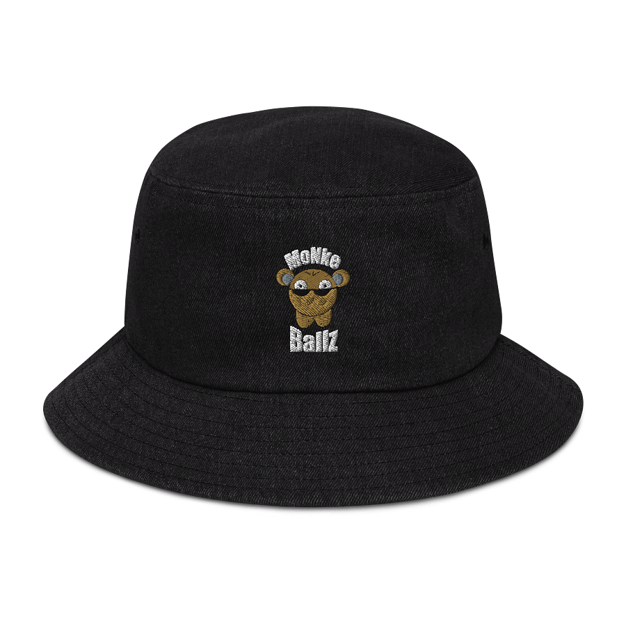 Embroidered Denim Monke Ballz Bucket Hat product image (1)