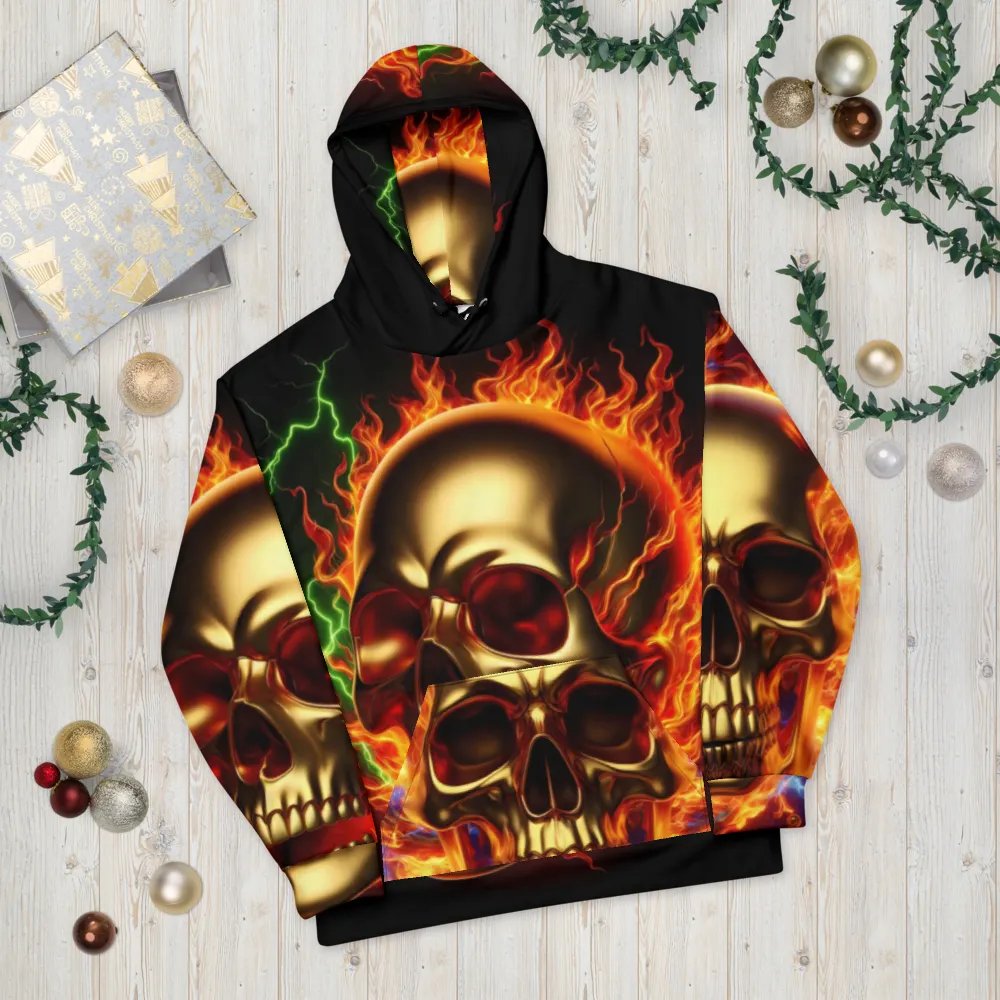 All-Over Blaze - Unisex Skull Hoodie #3 product image (10)