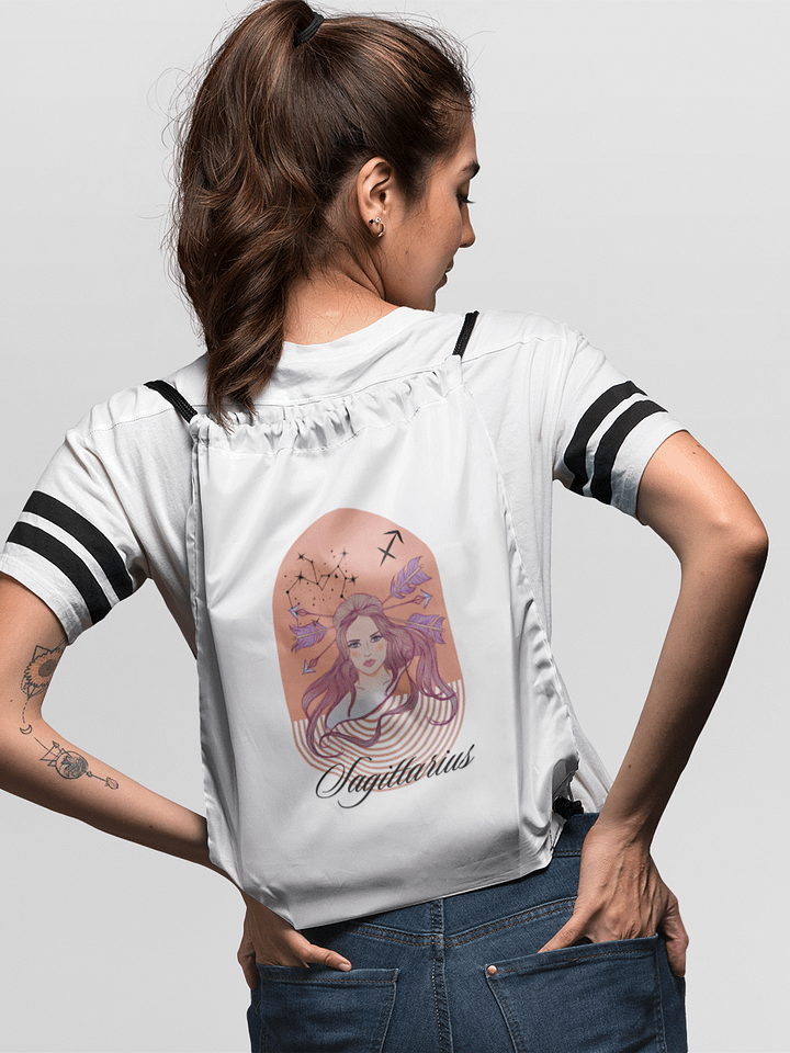 Reach for the Stars: Adorable Horoscope Drawstring Bag - Sagittarius product image (1)