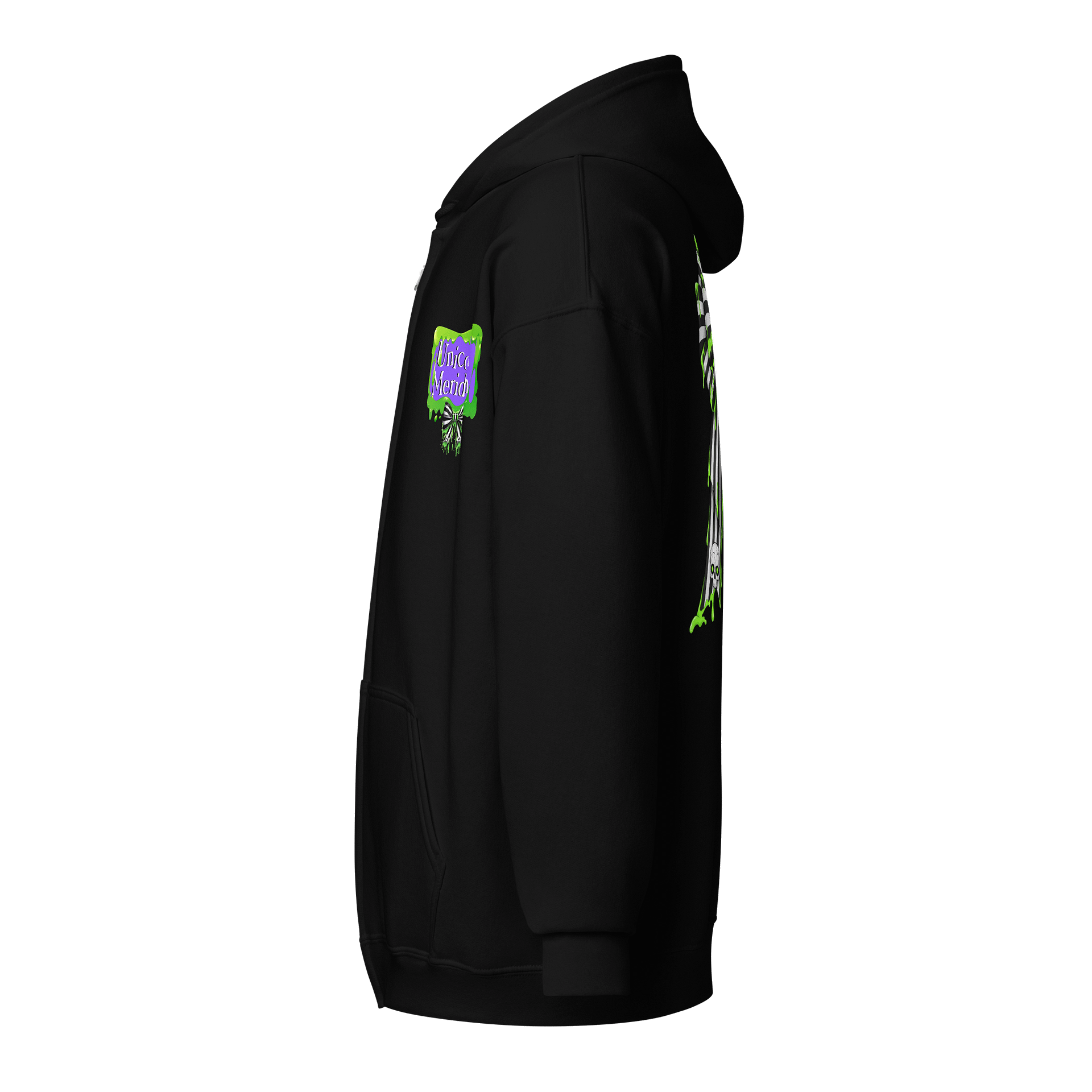 [UM Designs] Coquette Bow with Slime - Unisex Graphic Zip Hoodie product image (3)