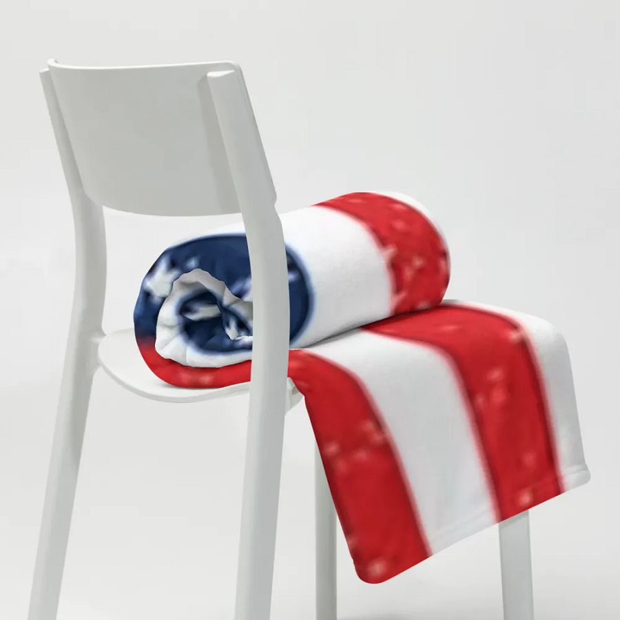 "U.S." Stars & Stripes Throw Blanket product image (10)