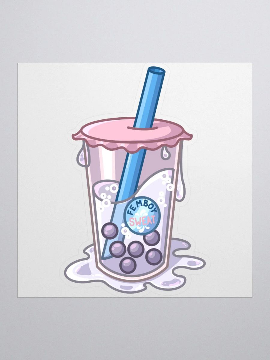 Femboy Sweat Boba Sticker product image (1)