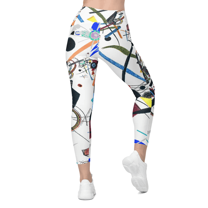 Abstract Lithographic Pattern Design Leggings with pockets - V1 product image (1)