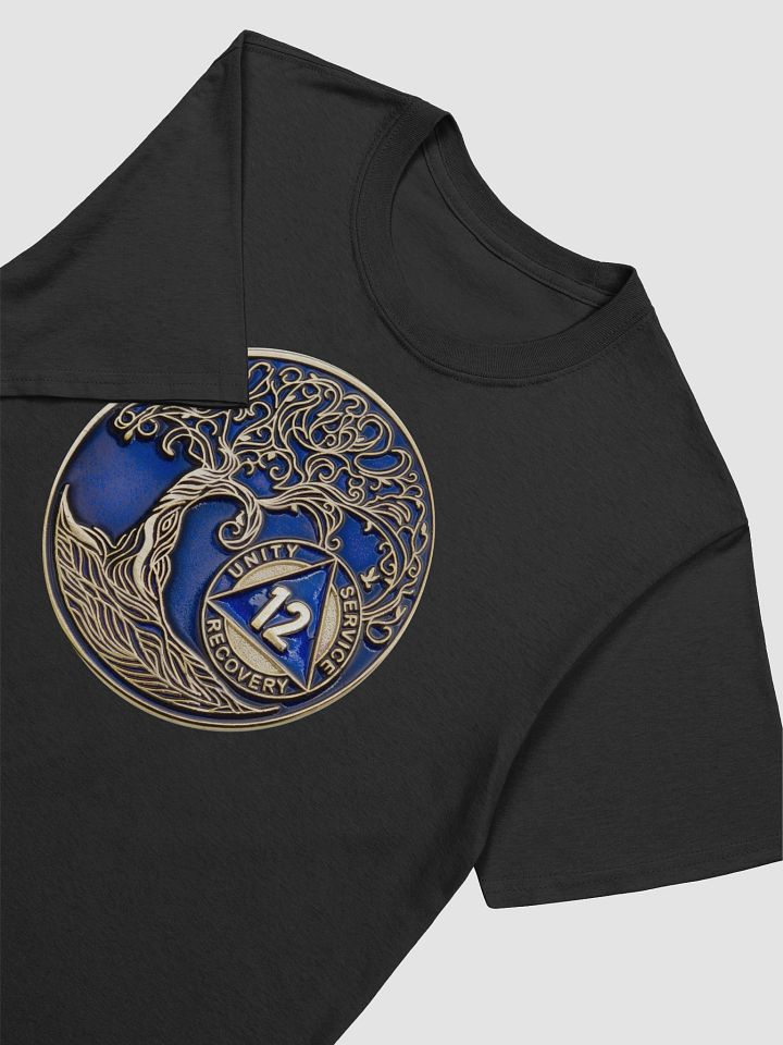 Twisted Tree of Life 12th Year Sobriety Blue Medallion T-Shirt product image (2)