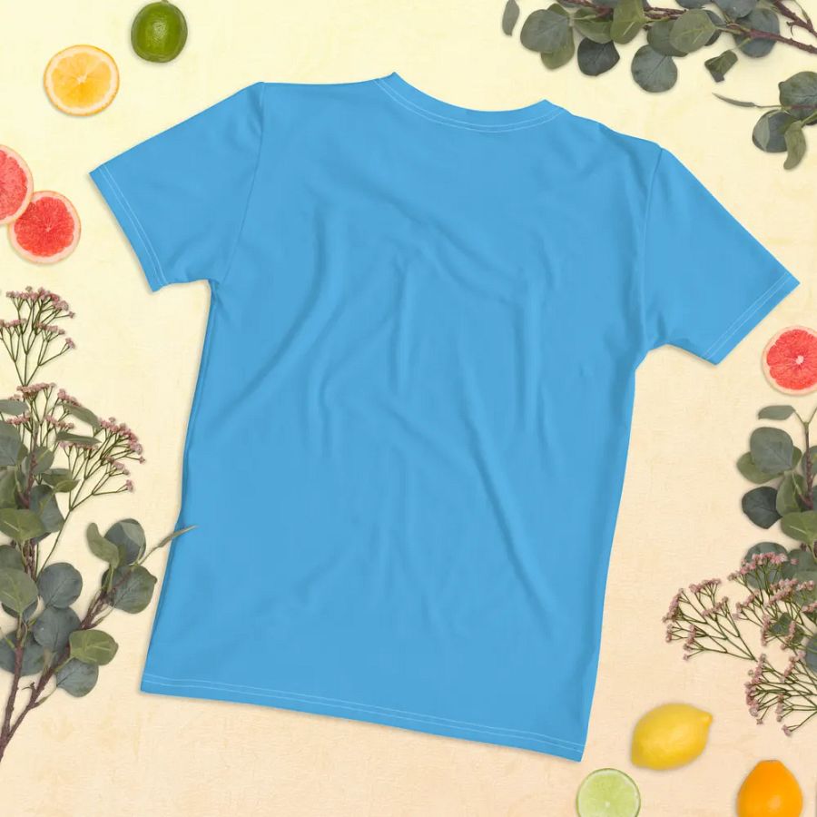 Plain Sky-Blue True Summer Women's Crewneck Polyester Heavyweight Premium T-Shirt by Treasure Pie product image (11)