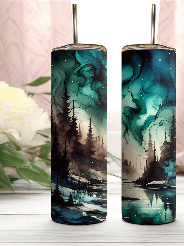Northern Lights Aurora Borealis Stainless Steel Tumbler product image (1)
