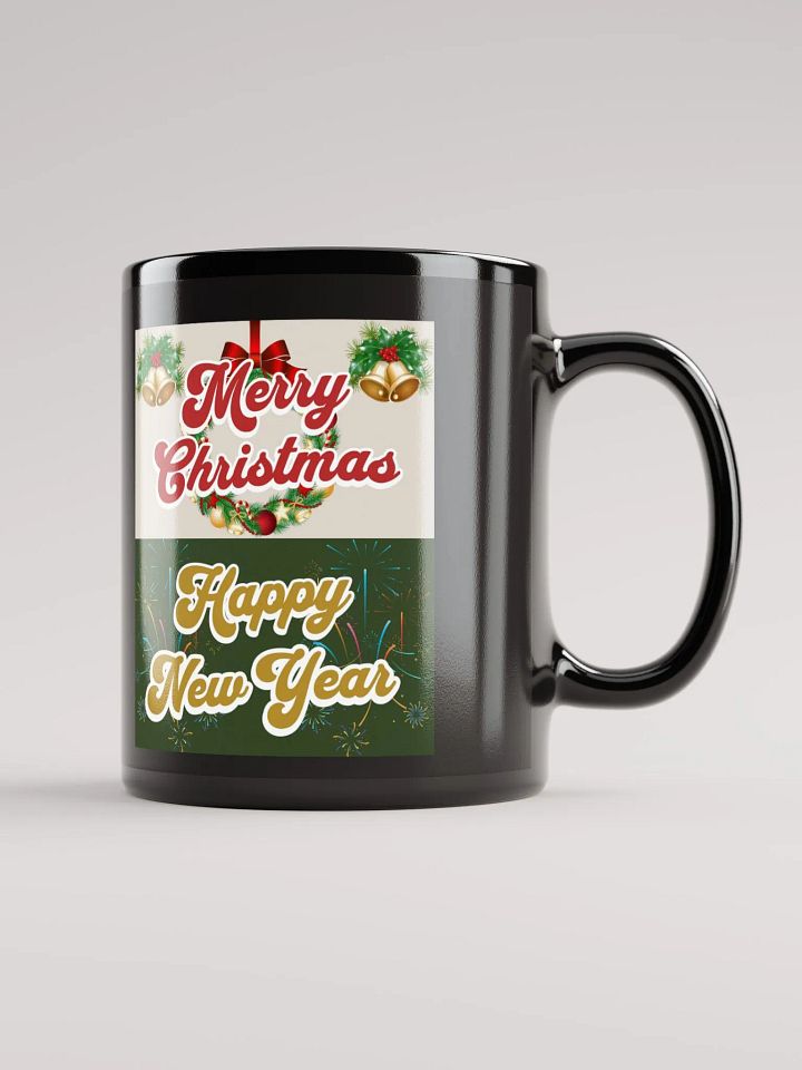 Merry Christmas - Happy New Year Black Mug product image (1)
