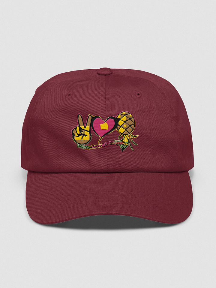 Peace Love & Pineapples embroidered low profile cap product image (3)