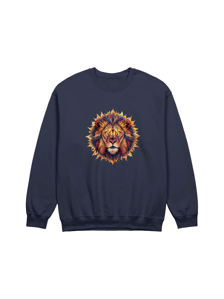 Blazing Majesty: The Fireborn Lion - Air-Spun Classic Crewneck Sweatshirt product image (2)