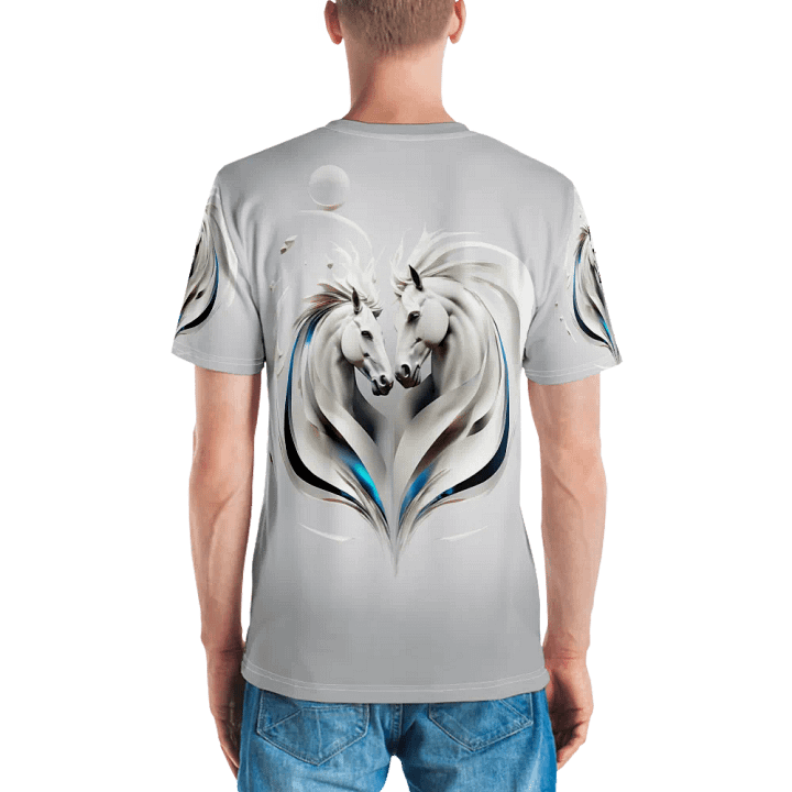 Double Horse Art T shirt product image (2)