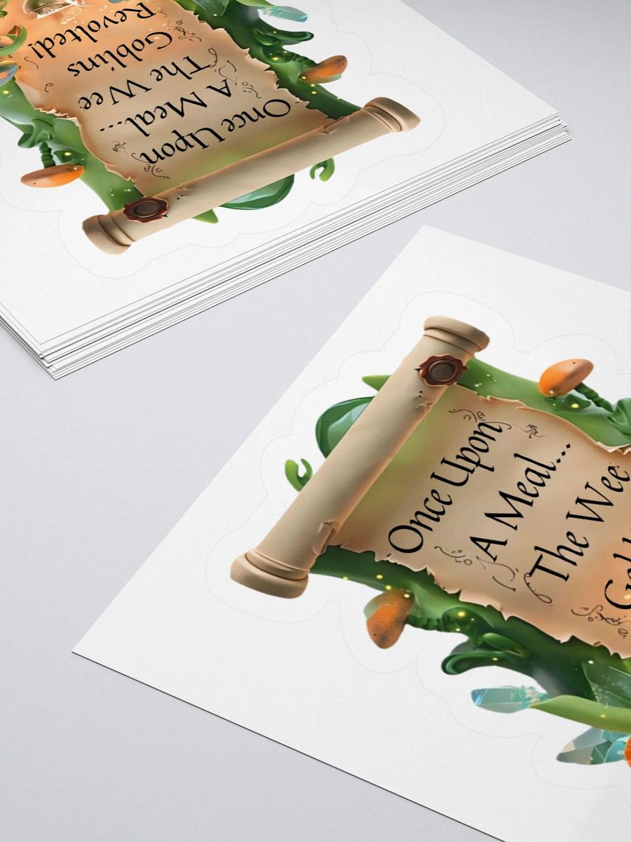 Funny Mom Sticker – ‘Once Upon A Meal, The Wee Goblins Revolted!’ Parenting Humor Vinyl Decal product image (10)