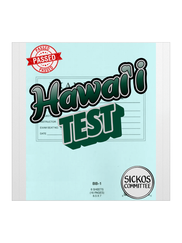 Hawaii Test Sticker product image (1)
