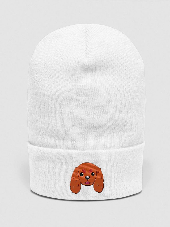 Fluffy cavalier king charles spaniel Pup Cuffed Beanie product image (26)