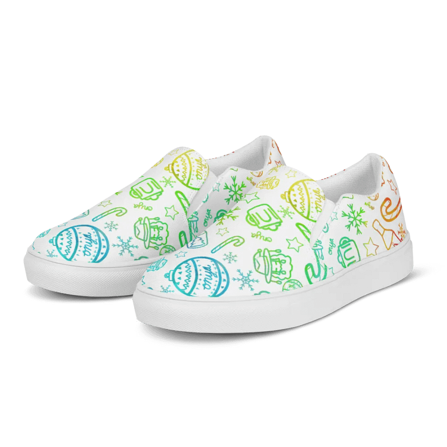 Limited Edition Christmas Rainbow Mens Slip-on Shoes product image (5)