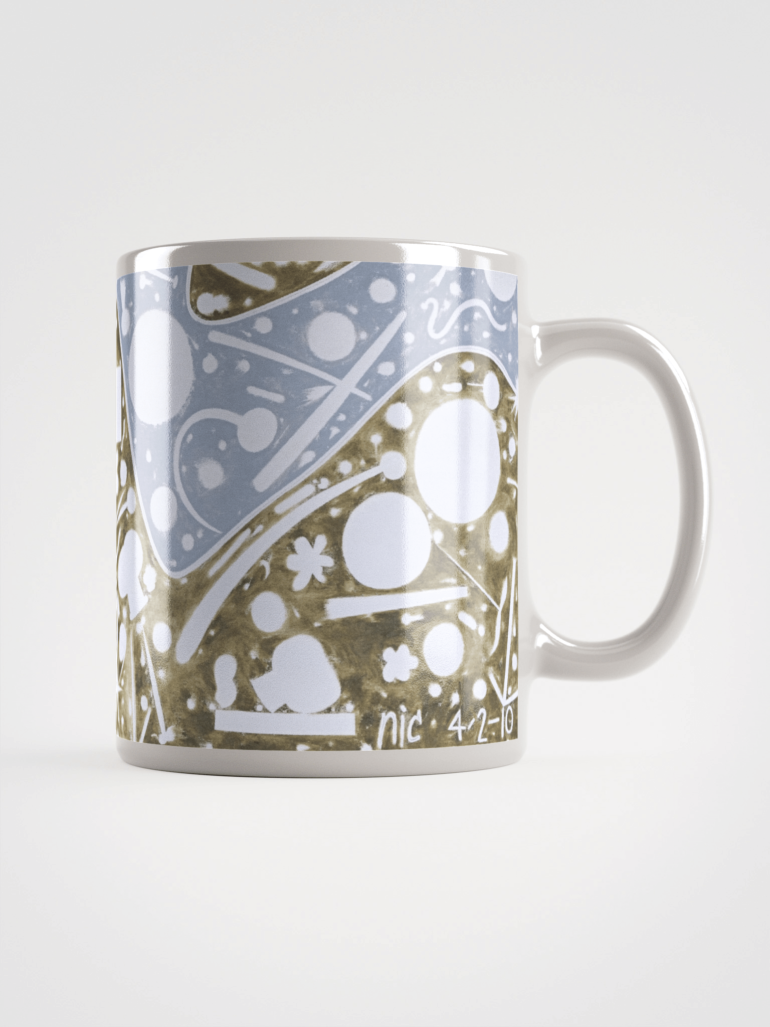 Cartoon Clock White Glossy Mug product image (4)