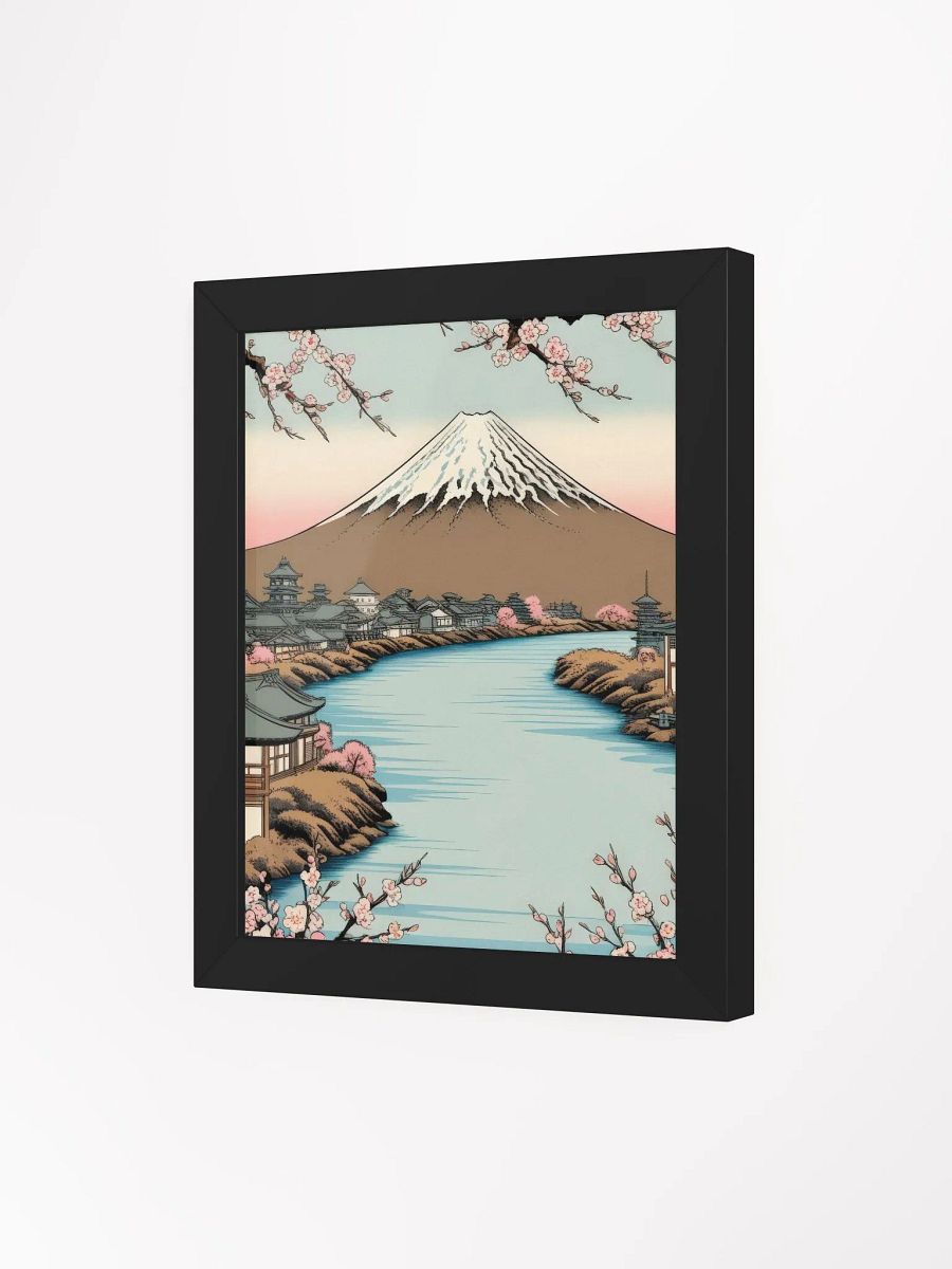 Spring Serenity: Mount Fuji's Reflection Framed High-Quality Matte Poster product image (3)