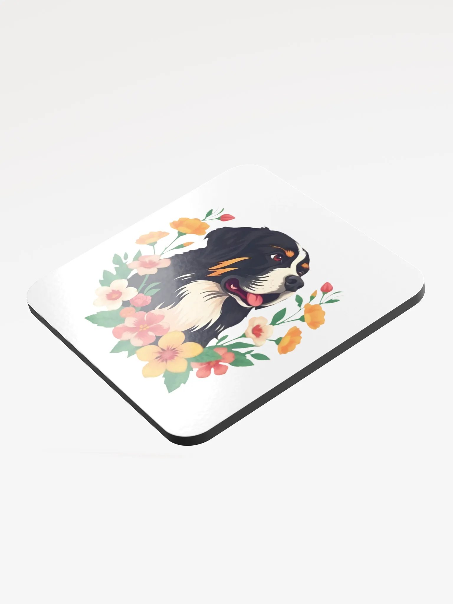 Floral Saint Benard Cork Coaster product image (3)