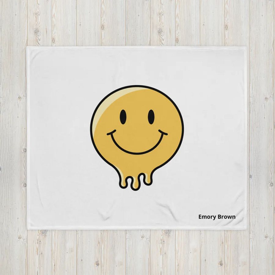 Smile face blanket product image (16)