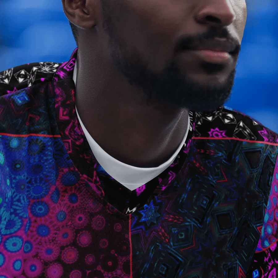 Patchwork Celebration Unisex V Neck Sports Jersey product image (7)