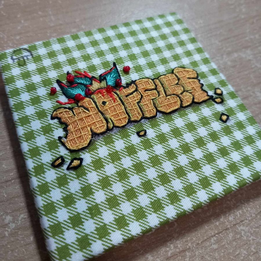 WAFFLES Embroidery Square product image (3)