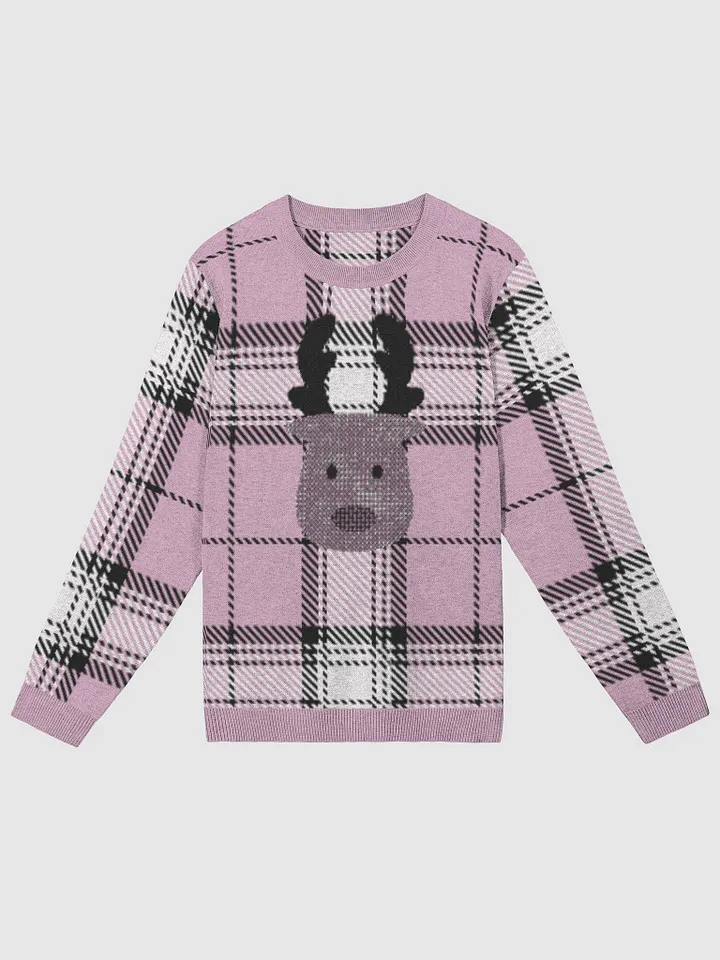 Reindeer Plaid Knit Sweater product image (2)