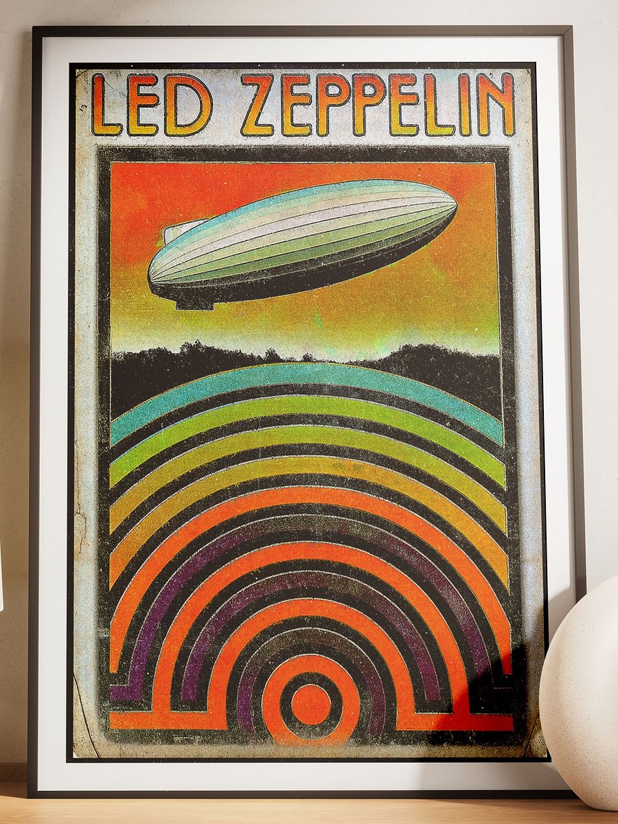 1970s Led Zeppelin Tribute Poster – Psychedelic Rock Art Print (Vintage Music, Iconic Concert Décor) product image (22)