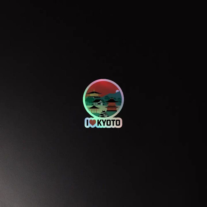 I Love Kyoto Kiss-Cut Holographic Sticker Sheet product image (2)