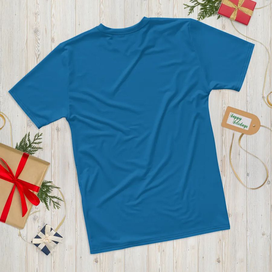 Plain Atlantic Blue True Summer Men's Crewneck Polyester Heavyweight Premium T-Shirt by Treasure Pie product image (12)